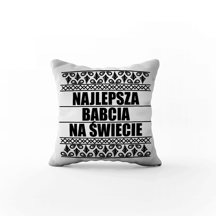 Poduszka dla babci - "najlepsza babcia" - Mejkmi - Personalizowane Prezenty Dla Twoich Bliskich!